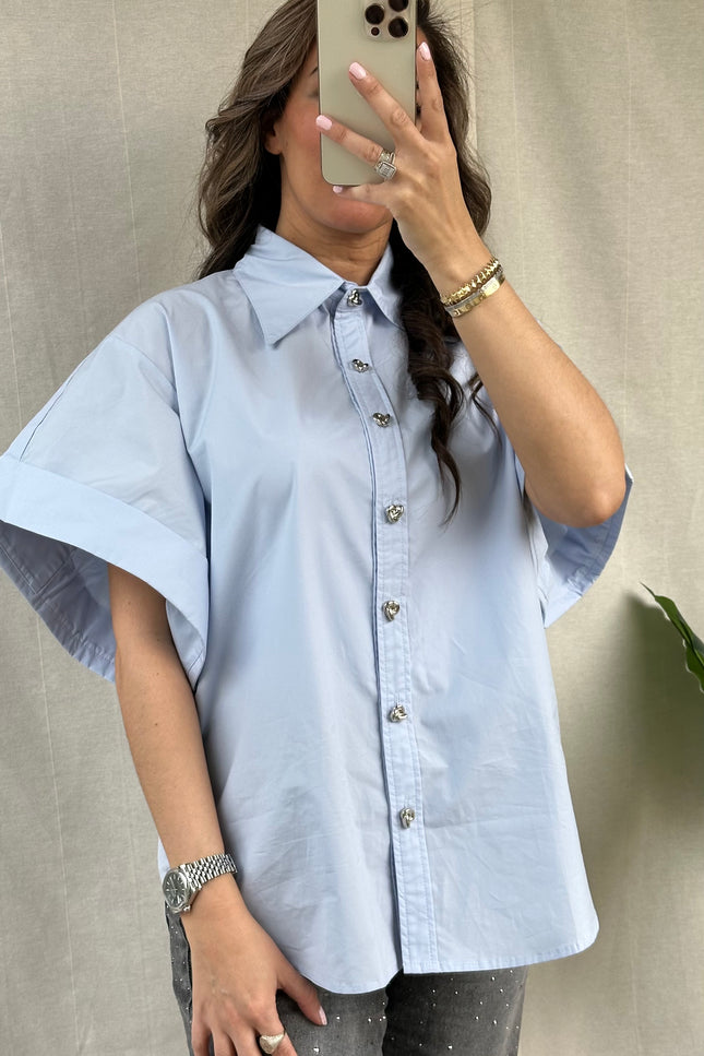 Lichtblauw hemd LIVIA