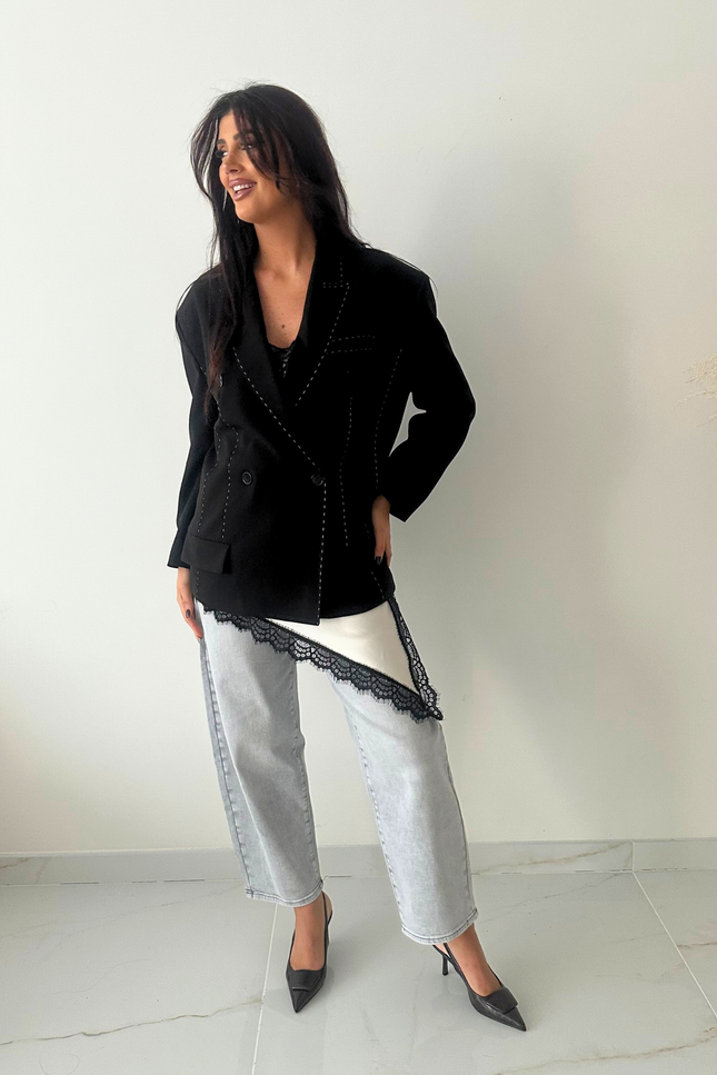Zwarte oversized blazer