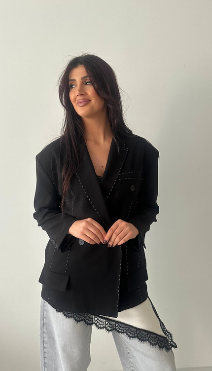 Zwarte oversized blazer