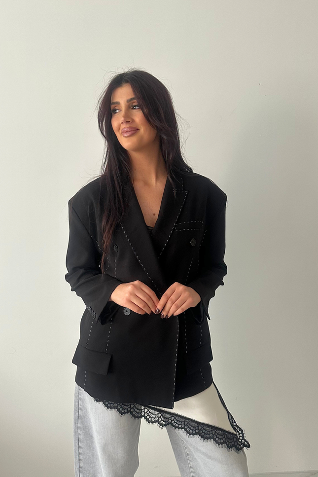 Zwarte oversized blazer
