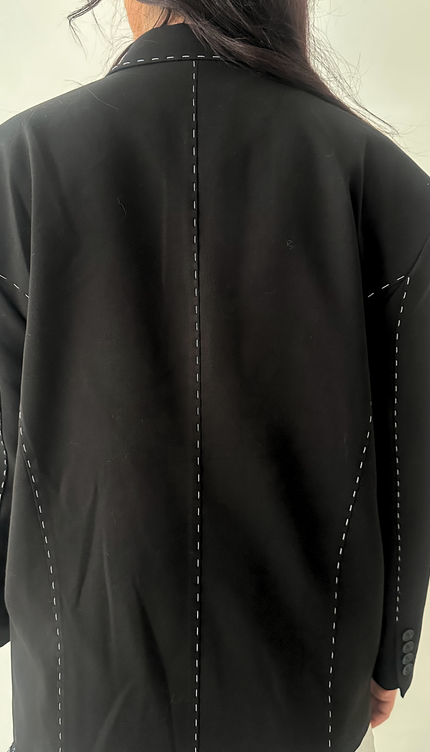 Zwarte oversized blazer