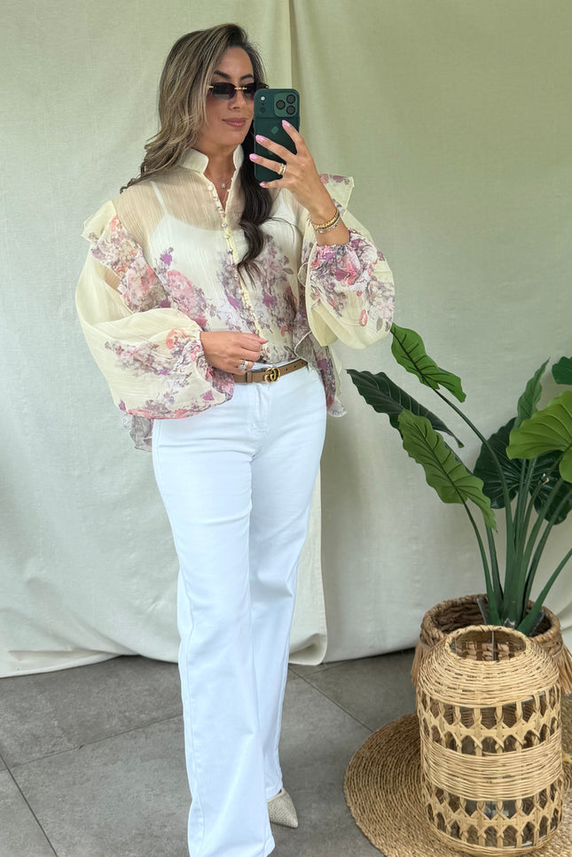 Witte jeans AURE