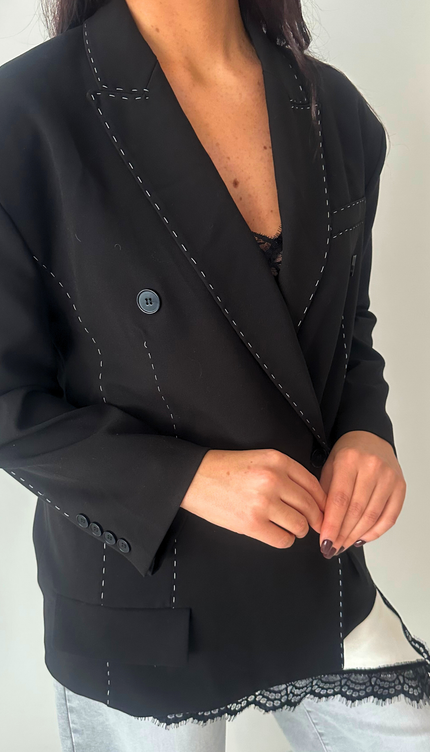 Zwarte oversized blazer