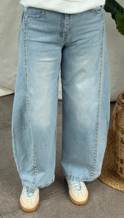 Barrel jeans studs ELLA