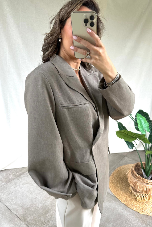 Taupe blazer BELLA