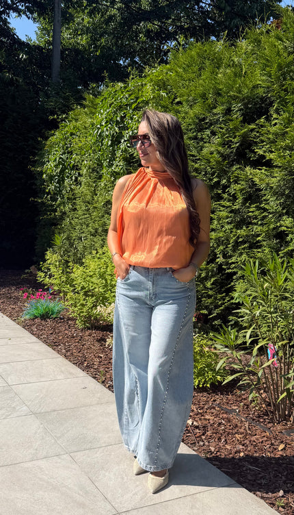 Oranje blouse LUCY