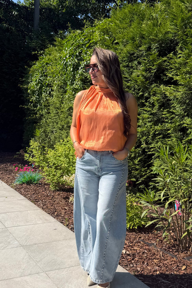 Oranje blouse LUCY