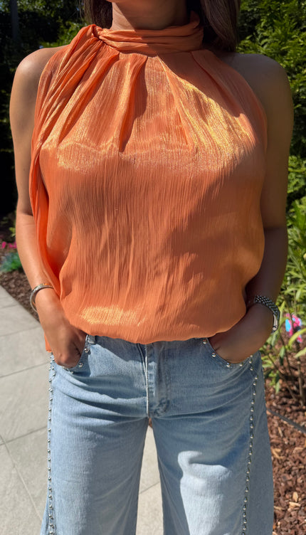 Oranje blouse LUCY