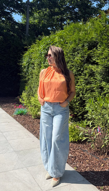 Oranje blouse LUCY