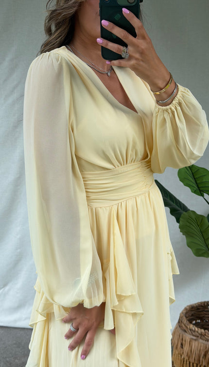 Gele maxi jurk AMIRA