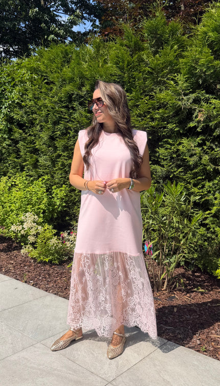 Roze jurk kant ROSA