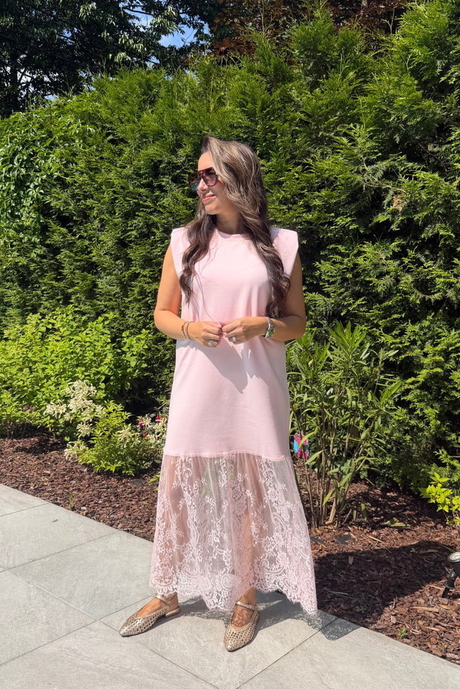 Roze jurk kant ROSA