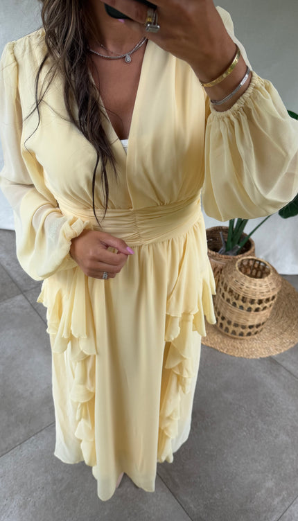 Gele maxi jurk AMIRA