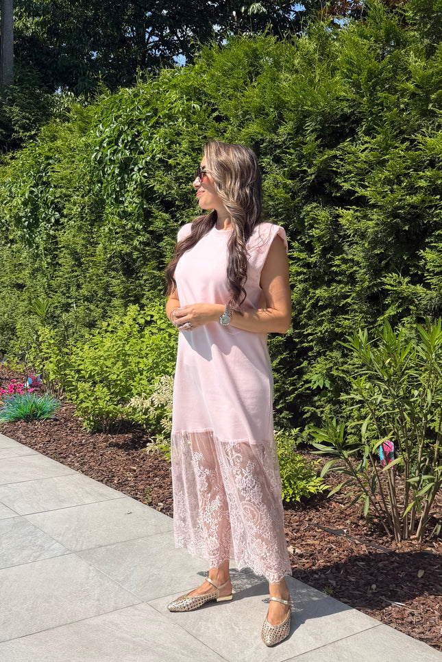 Roze jurk kant ROSA