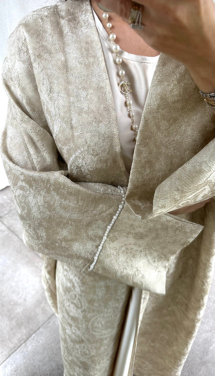 Ecru Abaya set YARA