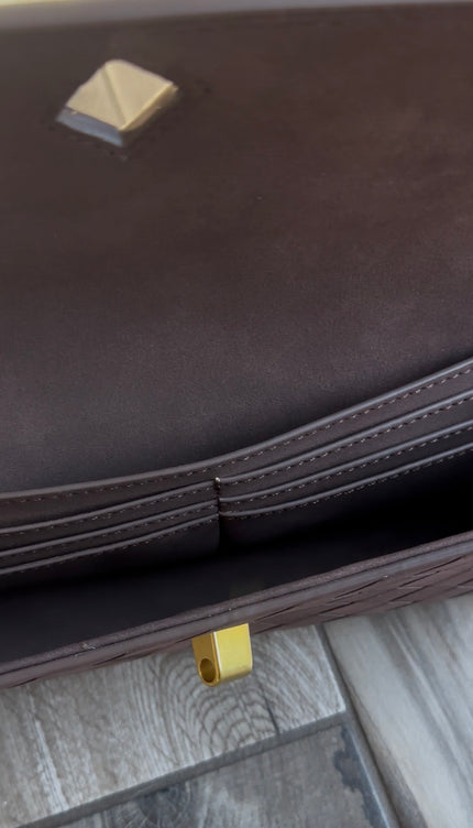 Trendy clutch bruin