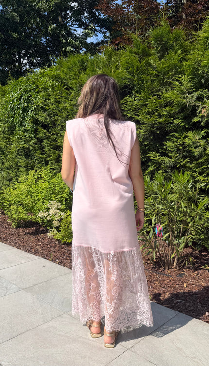 Roze jurk kant ROSA