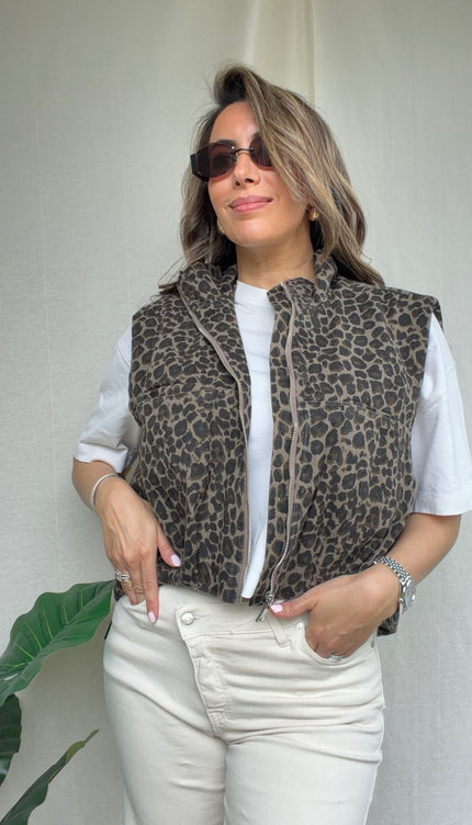 Gilet luipaard LENA