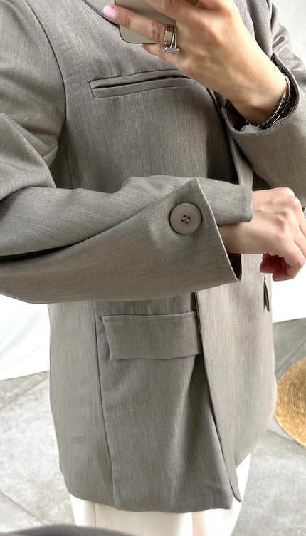 Taupe blazer BELLA