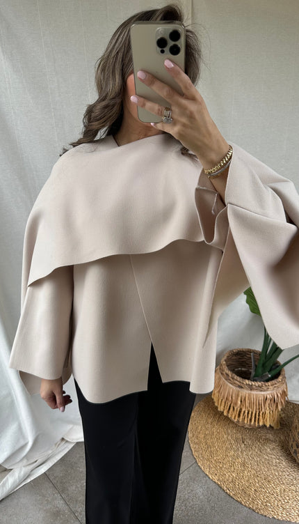 Beige cape ELARA