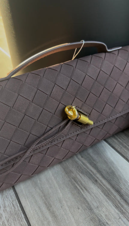 Trendy clutch bruin