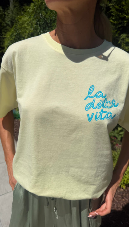 Gele shirt La Dolce Vita