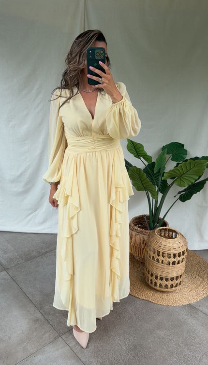 Gele maxi jurk AMIRA