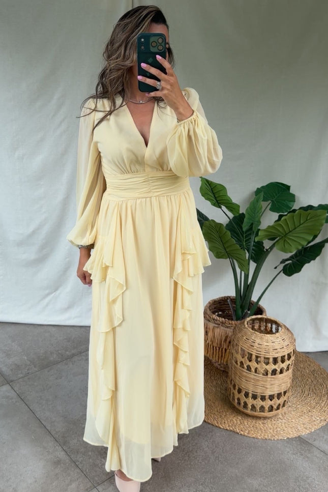 Gele maxi jurk AMIRA