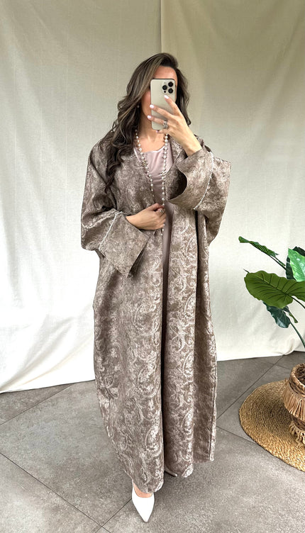 Taupe Abaya set YARA