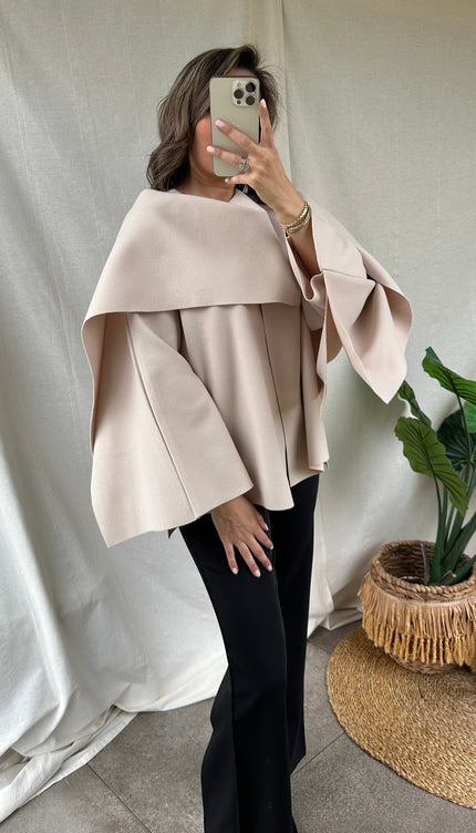 Beige cape ELARA