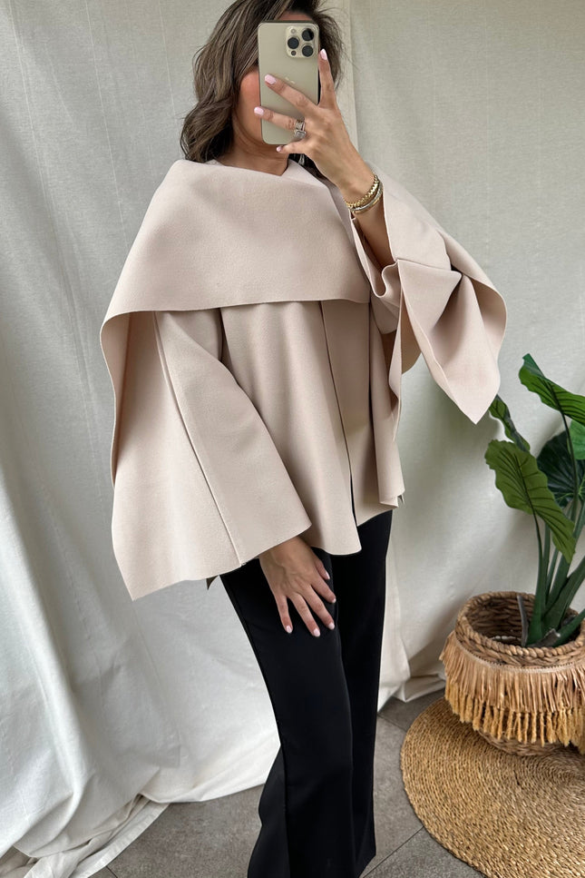 Beige cape ELARA