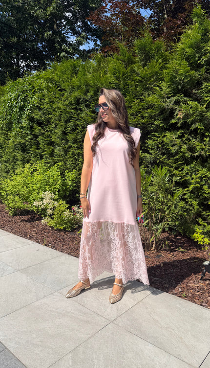 Roze jurk kant ROSA