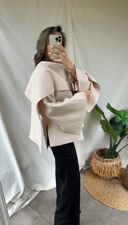 Beige cape ELARA