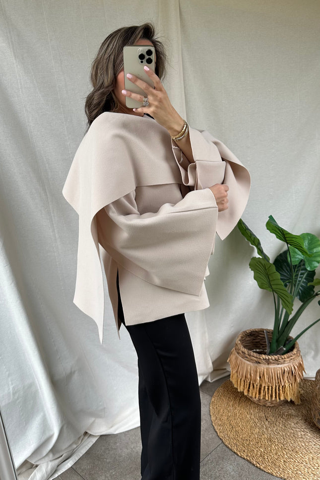 Beige cape ELARA