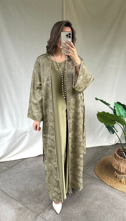 Kaki Abaya set AMINA