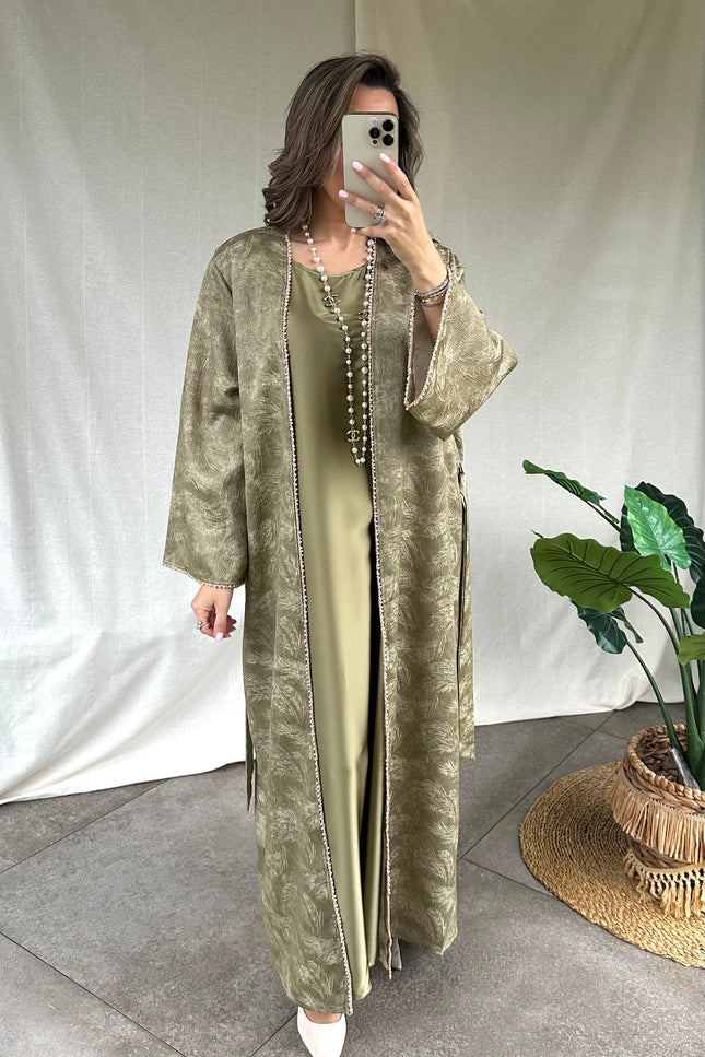 Kaki Abaya set AMINA