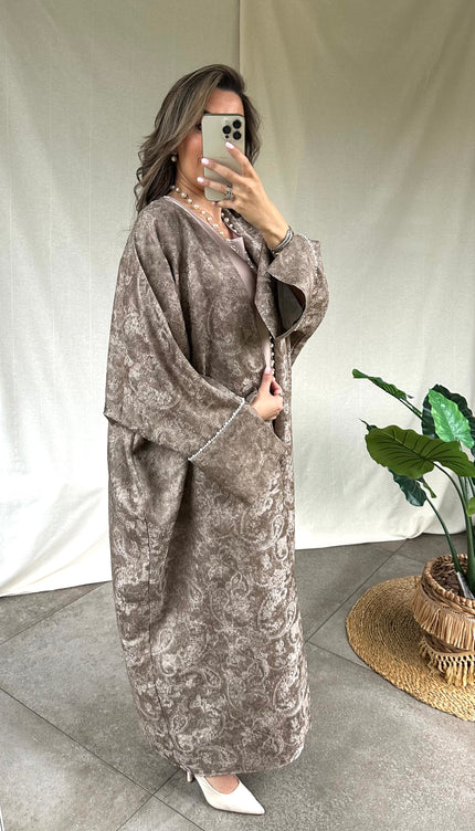 Taupe Abaya set YARA