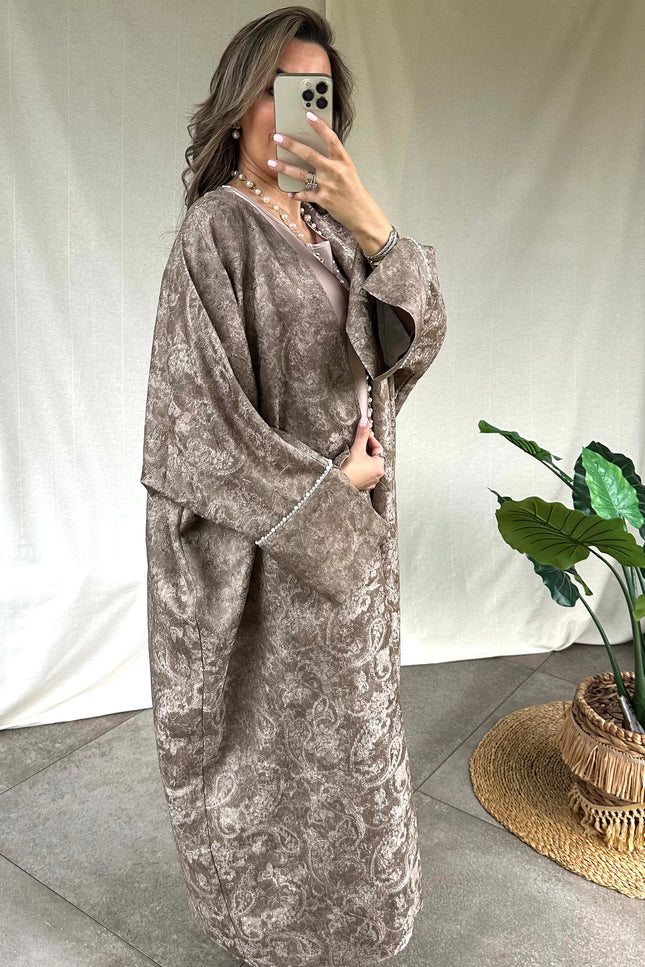 Taupe Abaya set YARA