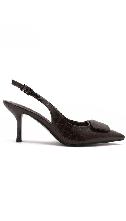 Bruine slingbacks