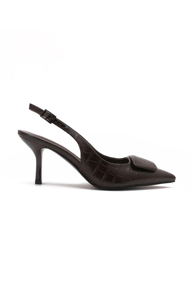 Bruine slingbacks