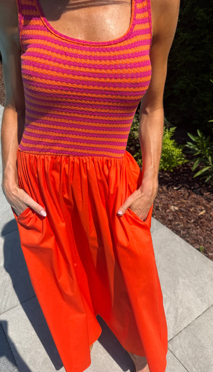 Oranje jurk CAPRI