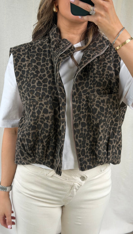 Gilet luipaard LENA