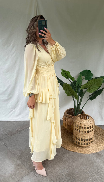 Gele maxi jurk AMIRA
