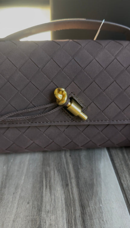 Trendy clutch bruin