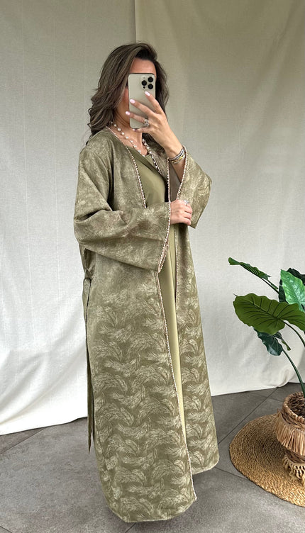 Kaki Abaya set AMINA