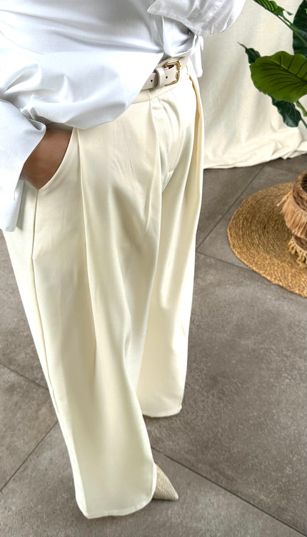 Ecru broek MILA