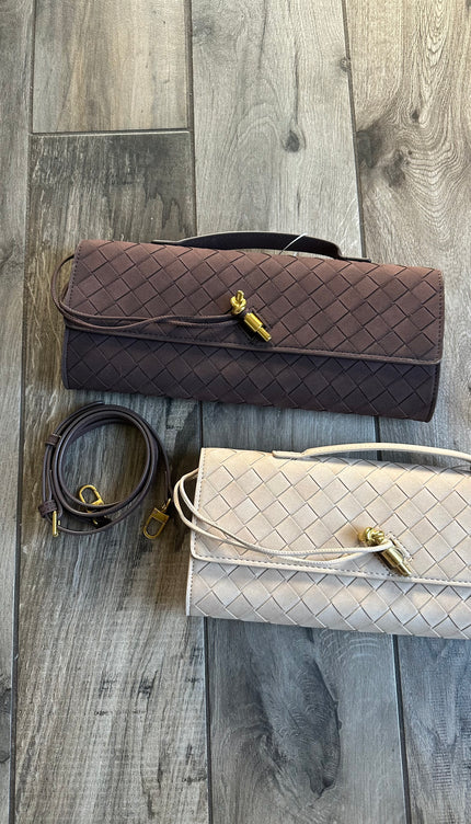 Trendy clutch bruin