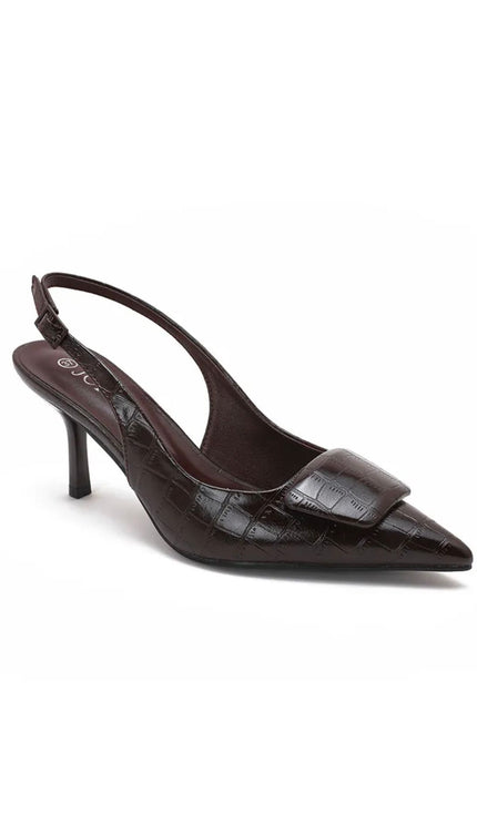 Bruine slingbacks
